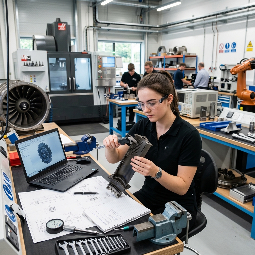 B.Tech Aerospace Engineering – student working in engineering lab